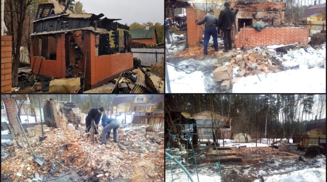Демонтаж дома в Калужской области, СНТ Наука 2