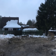 Демонтаж кирпичного дома зимой 6